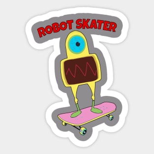 Robot  skater Sticker